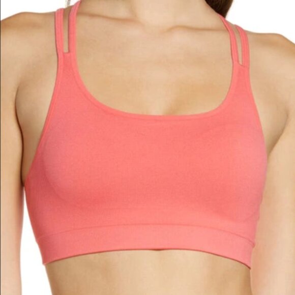 Zella Seamless Strappy Sports bra bright coral - Picture 1 of 3
